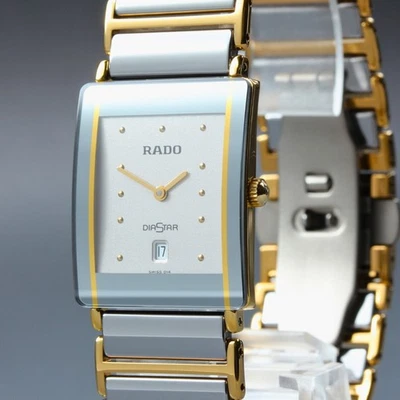 Vintage Rado DiaStar 160.0281.3N Unisex Quarzuhr 24mm Keramik Datum - Bild 1 von 4