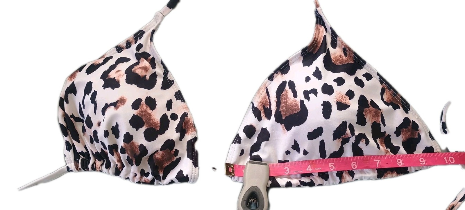 Triangle String Bikini Leopard High Waist XL Chee… - image 5