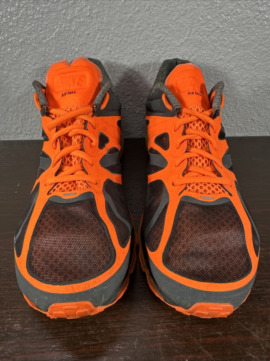 Nike Air Max+ 2012 Sneakers Mens 9.5 Orange Halloween 487982-008 Athletic‎ Shoes Size 9.5 - Nike Air Max+ 2012 Anthracite Total Orange for  main image 4