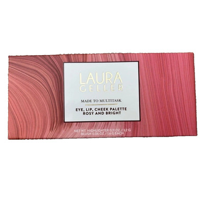 Laura Geller Made to Multitask Eye Lip Cheek Palette Rosy and Bright NEW