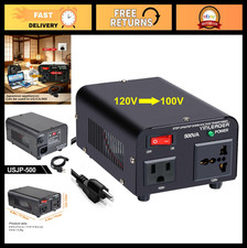 500W Voltage Converter 120V to 100V Step Down Transformer for Japanese Appliance