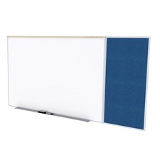 Pemberly Row Vinyl 4' x 8' Bulletin  Magnetic Whiteboard C-Set in Navy