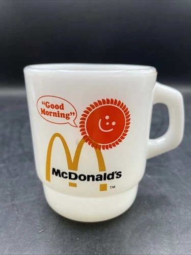 Vintage McDonalds Milk Glass Mug Fire King