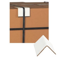 Cardboard Edge Protectors - V Board Corner Guards, White 100 Pack