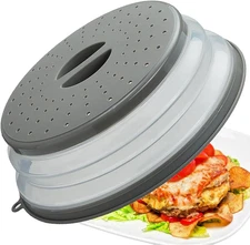 Microwave Splatter Cover Vented for Food, Splatter Guard & Colander Kitchen Gadg