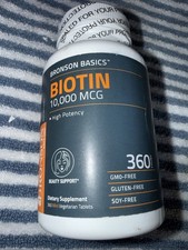 Bronson Biotin 10,000mcg, Supports Healthy Hair, Skin and Nails, Vegetarian, 360