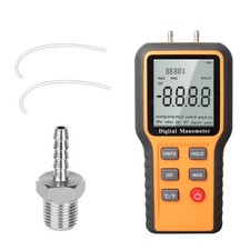 Digital Manometer Professional Air Pressure Meter, Dual-Port Gas Pressure Tes...