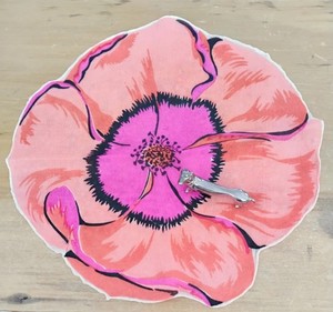 Vgt Round Bright Colored Hankie Handkerchief