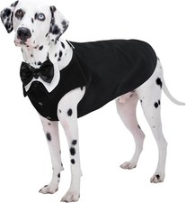 Dog Tuxedo Suit and Bandana Set, Formal Dog Wedding Suit with Bow Tie 2XL 