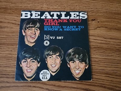 The Beatles 'Do You Want To Know A Secret' 1964 Italy 7'' pic sleeve  vg+ cond