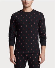 Polo Ralph Lauren Men s Large Black Waffle Knit Thermal Sleep Shirt NWT