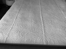 Couvre-lit Ancien Mariage Espagne – Damas Soie Ou Viscose – XIXe-XXe Siècle