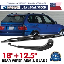 Rear Windshield Wiper Blade Arm Set 450mm for BMW X5 2000-2006 E53 61627068076
