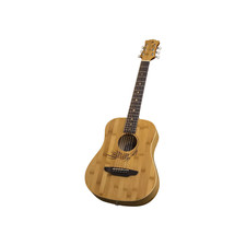 Luna Safari Bamboo 3/4 Size Satin Finish Travel Acoustic Guitar with Bag
