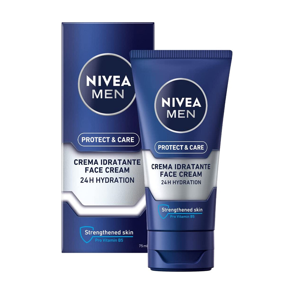 Nivea Men Protect E Care Crema Uomo Idratante Antirughe Con Aloe Vera 24H 75ml