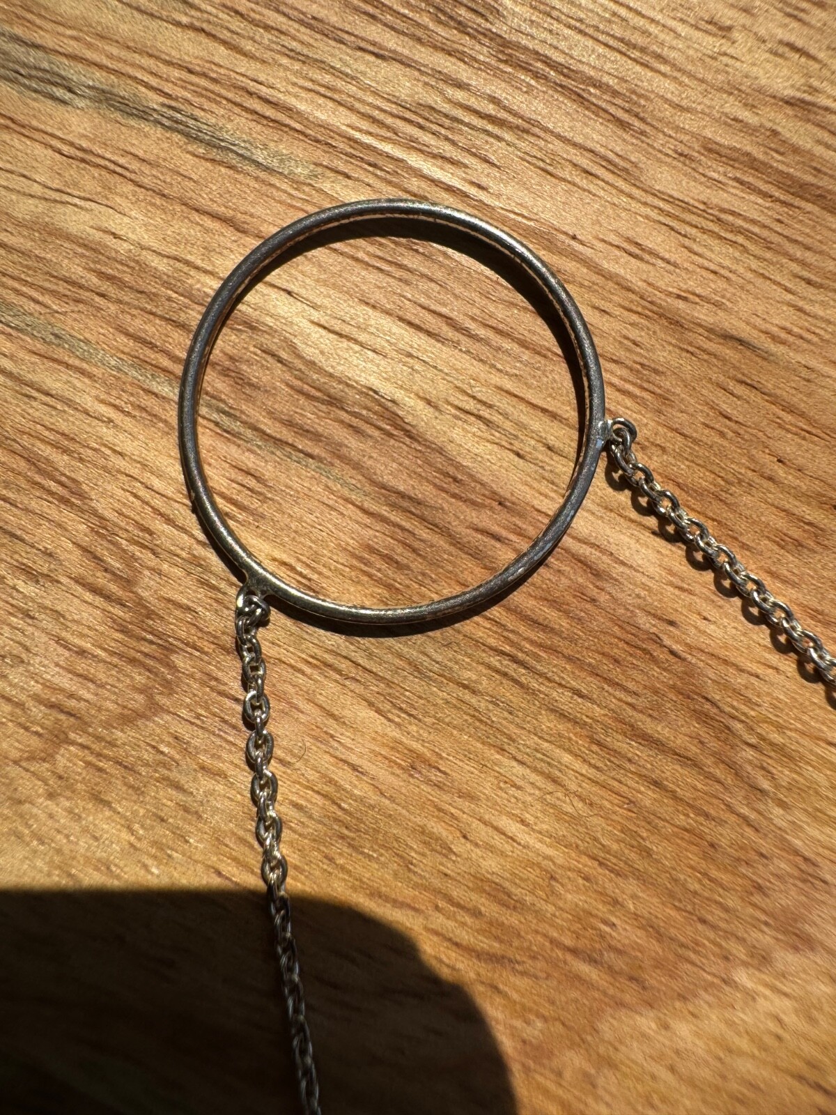 Solid .925 Sterling Open Circle or Eternity Neckl… - image 5