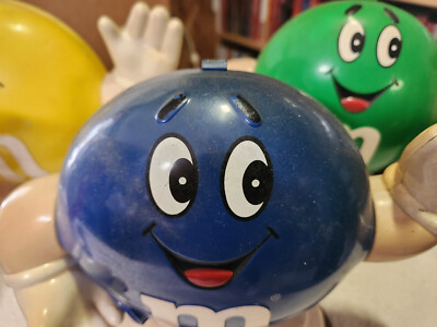M&M's Dispensers RARE 1995 BLUE PLAIN Taiwan 9