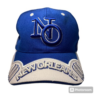New Orleans Blue Baseball Hat Cap Adjustable