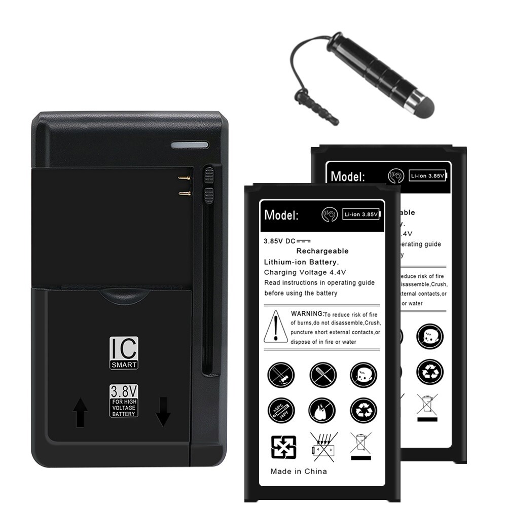 Long Life 2X 6820mAh Battery Desktop Charger Stylus f Samsung Galaxy S5 SM-S902L