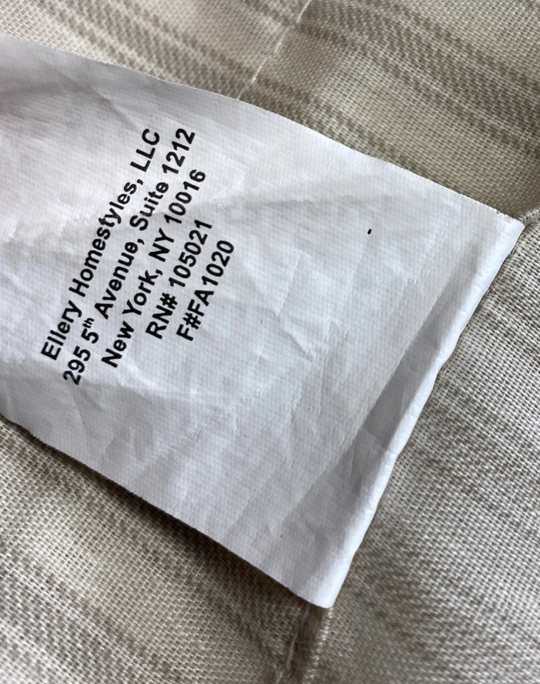 1 Ellery Home Marrón Tostado Marfil Cenefa Rayas Cortina Corta Encaje Decoración Ventana Foto 4 de 4