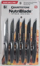 Granitestone - NutriBlade - Steak Knives - Stainless Steel - 6 Piece Easy Grip