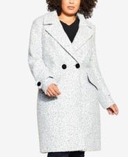 Trendy Plus Size Emma Coat Salt N Pepper 24w
