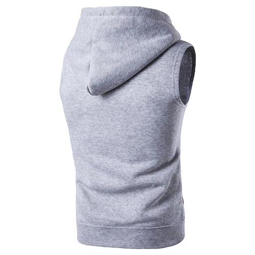 Men's Sleeveless Hoodie Casual Zipper Hooded Sweatshirt Gym Workout Tank Tops UK - Picture 13 of 52