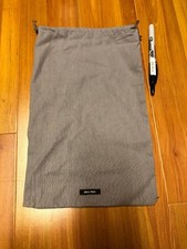 MIU MIU grey cotton dust storage bags w/drawstring 13.5x8.5 inches