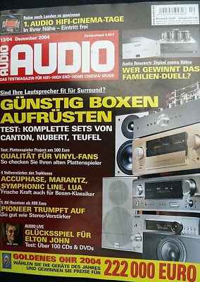 AUDIO 12/04,ACCUPHASE E 308,MARANTZ PM 11 S1,SYMPHONIC LINE RG 9 MK IV,NAD T 743