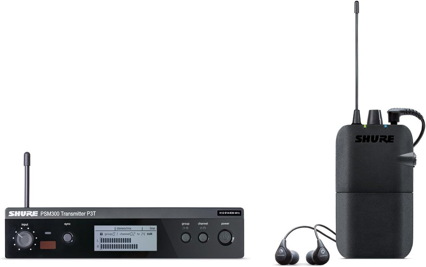 Беспроводная система мониторинга в ухе Shure PSM 300 P3TR112GR - диапазон H20