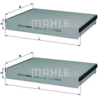 2X Mahle / Knecht Innenraumfilter Innenraumluft Pollenfilter LA 875