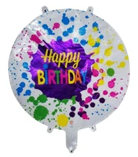 Happy Birthday 45cm Round Foil Balloon Party Decoration Helium Paint A18