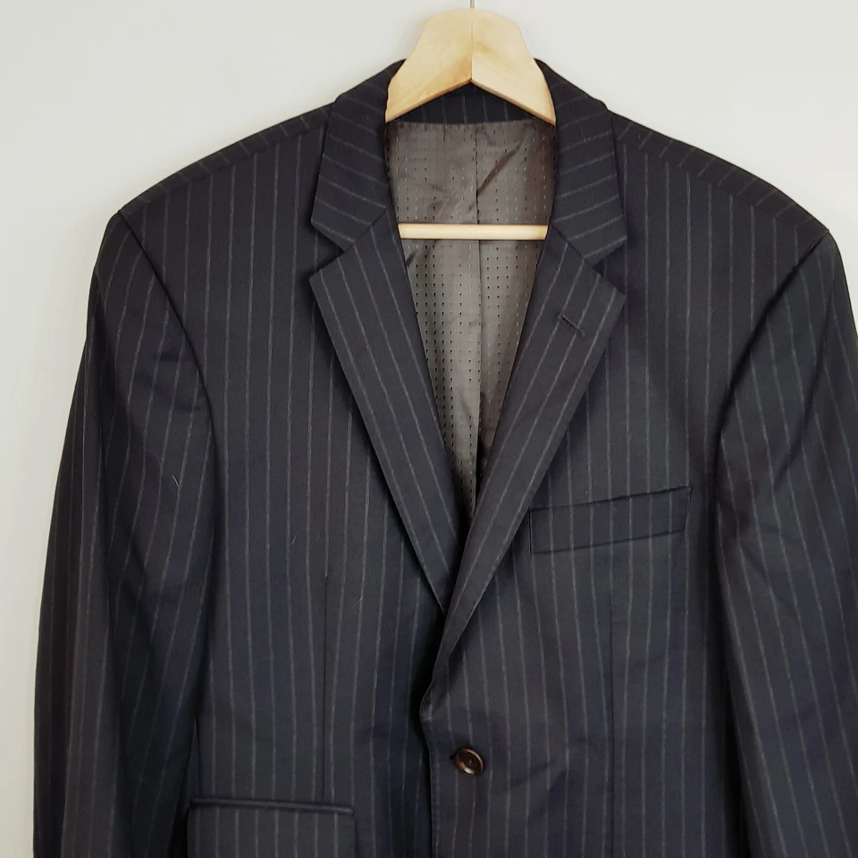 HUGO BOSS Mens Size IT 46 or US 36 R Super 110 Edison/Power Wool Blazer Jacket - Image 2 of 4
