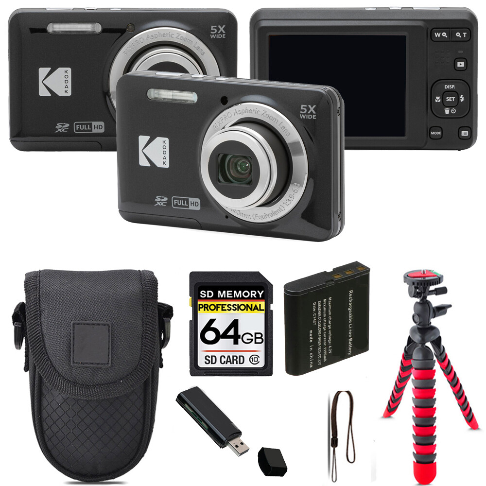 kodak PIXPRO FZ55 ほぼ未使用! Kodak PIXPRO FZ55 Digital Camera (Black) + Tripod + Case