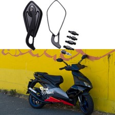 For Aprilia SR50 Factory Pair Motorcycle Rear View Mirrors Black 8MM/10MM Thread
