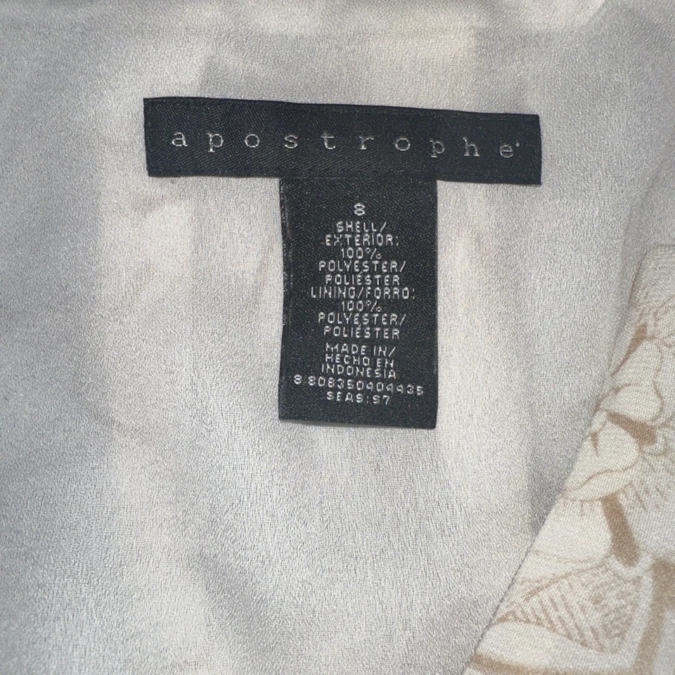 Falda Apostrophe Talla 8 Largo Midi Marrón/Blanco Off Lagenlook Core Foto 4 de 4