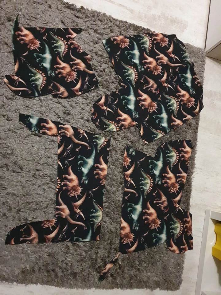 Softshell Reste Dinosaurier schwarz