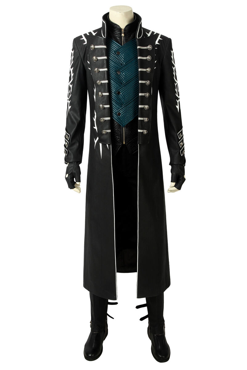 Devil May Cry 5 Vergil Cosplay Costume Leather Full Set