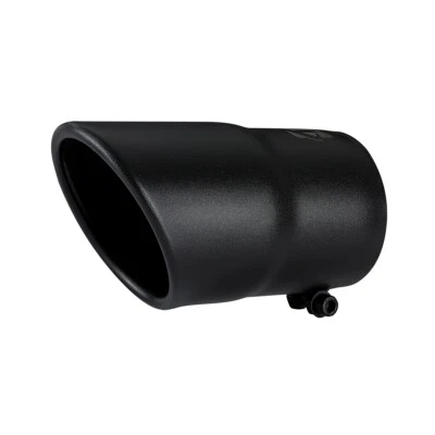 Car exhaust tip 3.5'' Inlet Black Coated Stainless Steel Muffler Pipe Bolt on	 - Bild 1 von 4