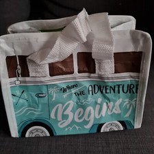 Image of Volkswagon VW Camper van Where the Adventure Begins Cool Lunch Bag Brand New 