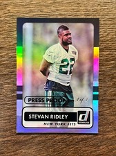 2015 Donruss Press Proof Black #50 Stevan Ridley 1/1 LSU Prizm Refractor Jets