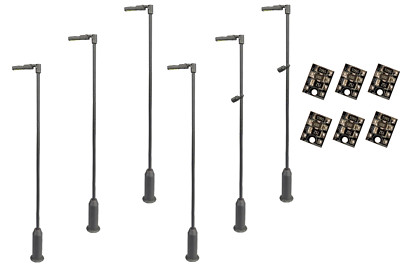 DCC Concepts LML-VPMSL 6 x 4mm Scale 00 Gauge LED Modern Street Lamps +ResistorT