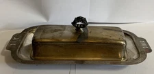 English Silver Co. SEASHELL Handle SILVER PLATED-Butter Dish- Single