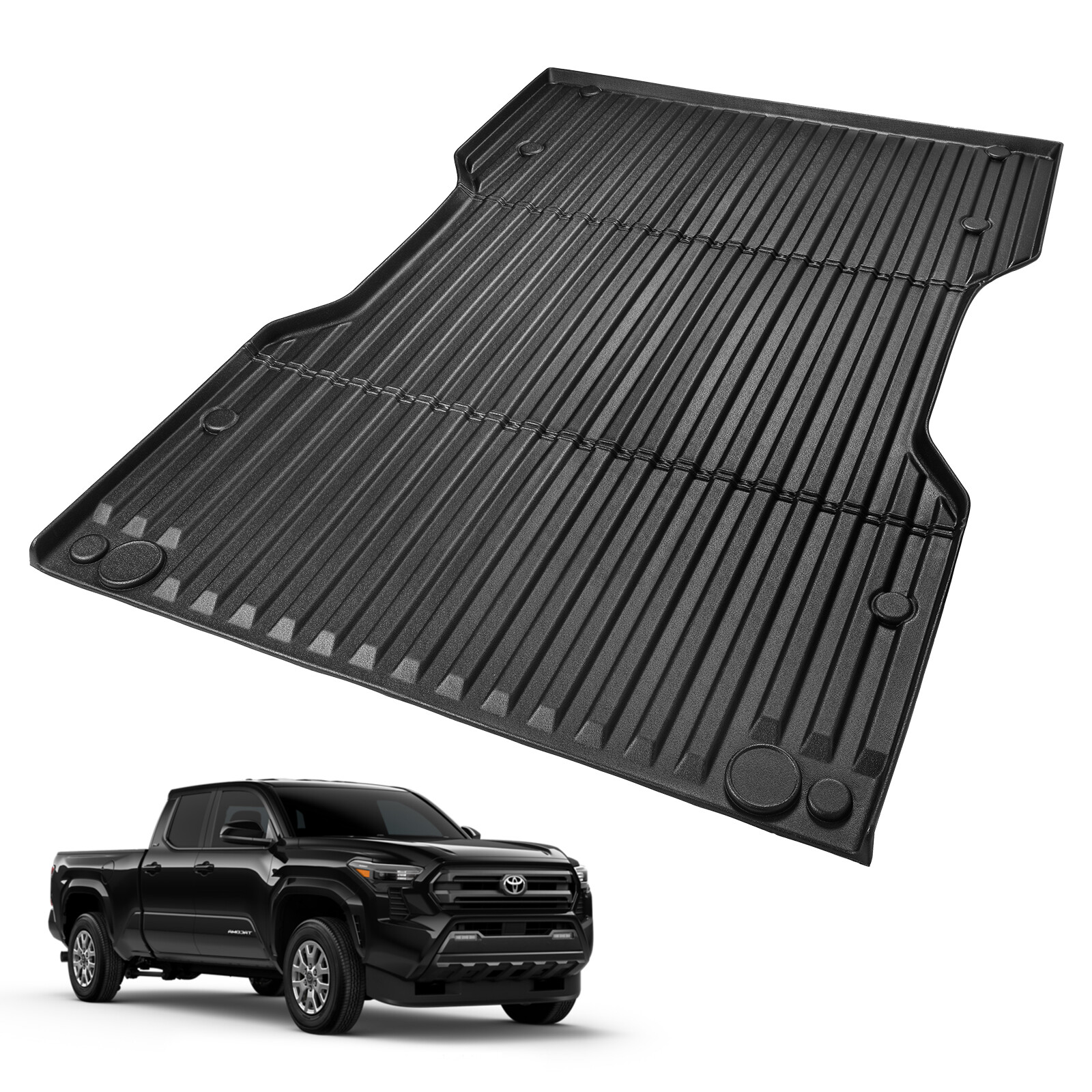 6FT Truck Bed Mat for Toyota Tacoma 2024 Heavy Duty TPE Bed Liner All ...