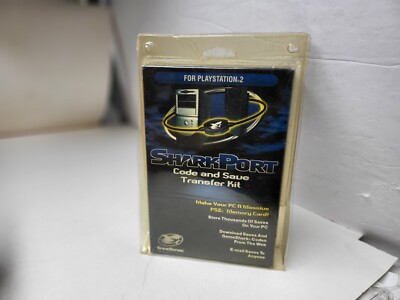NEW SharkPort Code Save Memory Game Transfer kit PC Playstation 2 PS2 W/Crease