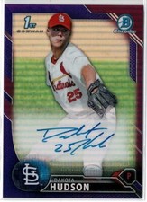 2016 Bowman Chrome Draft Dakota Hudson Cardinals Purple Refractor Auto Card /250