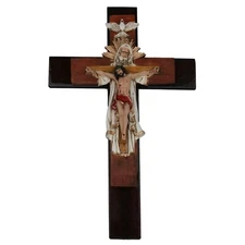 Jesus Christ Wall Crucifix 17" Inch | Resin & Wood | Cross | White