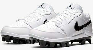 jordan 1 baseball cleats white