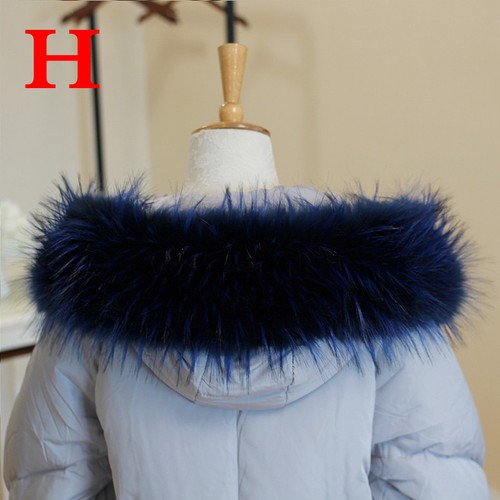 Winter Warm Faux Fox Fur Collar For Hood Coat Jacket Trim Scarf Shawl Wraps Acc - Picture 19 of 24