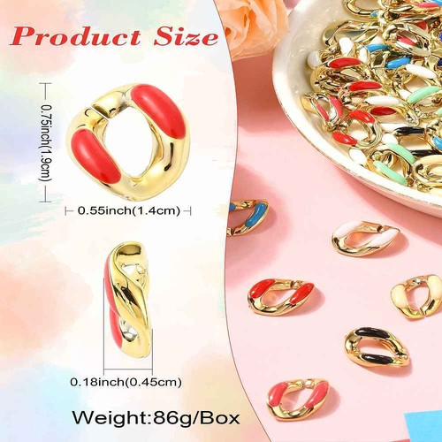 130Pcs Linking Rings Quick Link Connectors Oval for Eyeglass Chain Lanyard Purse - Picture 8 of 8
